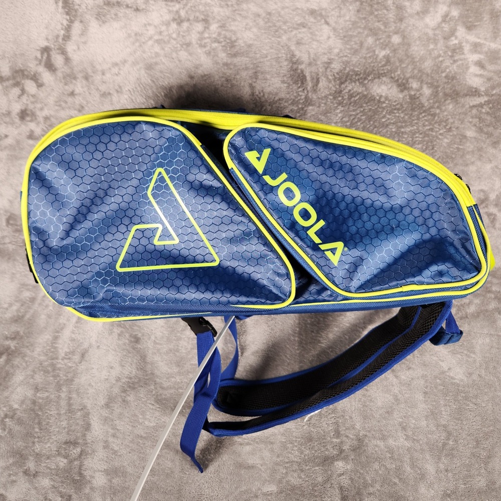 Joola Vision II Pickleball Backpack Unisex Large Blue Yellow Excellent Thermal